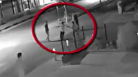 Bıçakla gasp anları güvenlik kamerasında